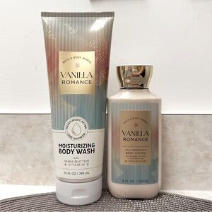 NWT BBW Vanilla Romance Moisturizing Body Wash and Lotion Set bath and body work